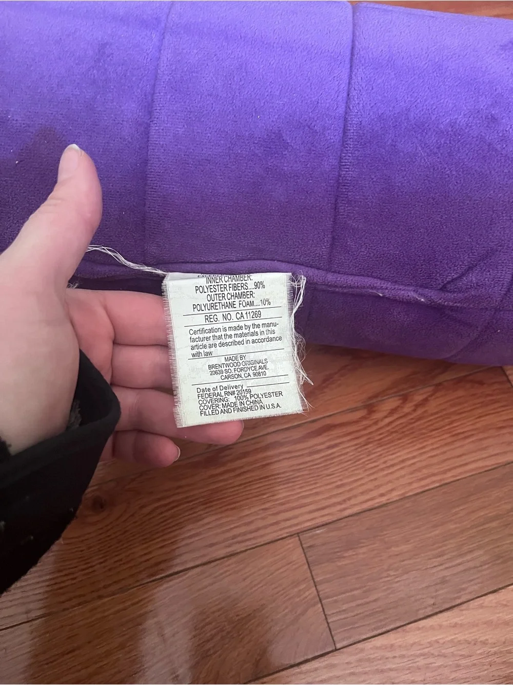 Purple Bed Roll Pillow